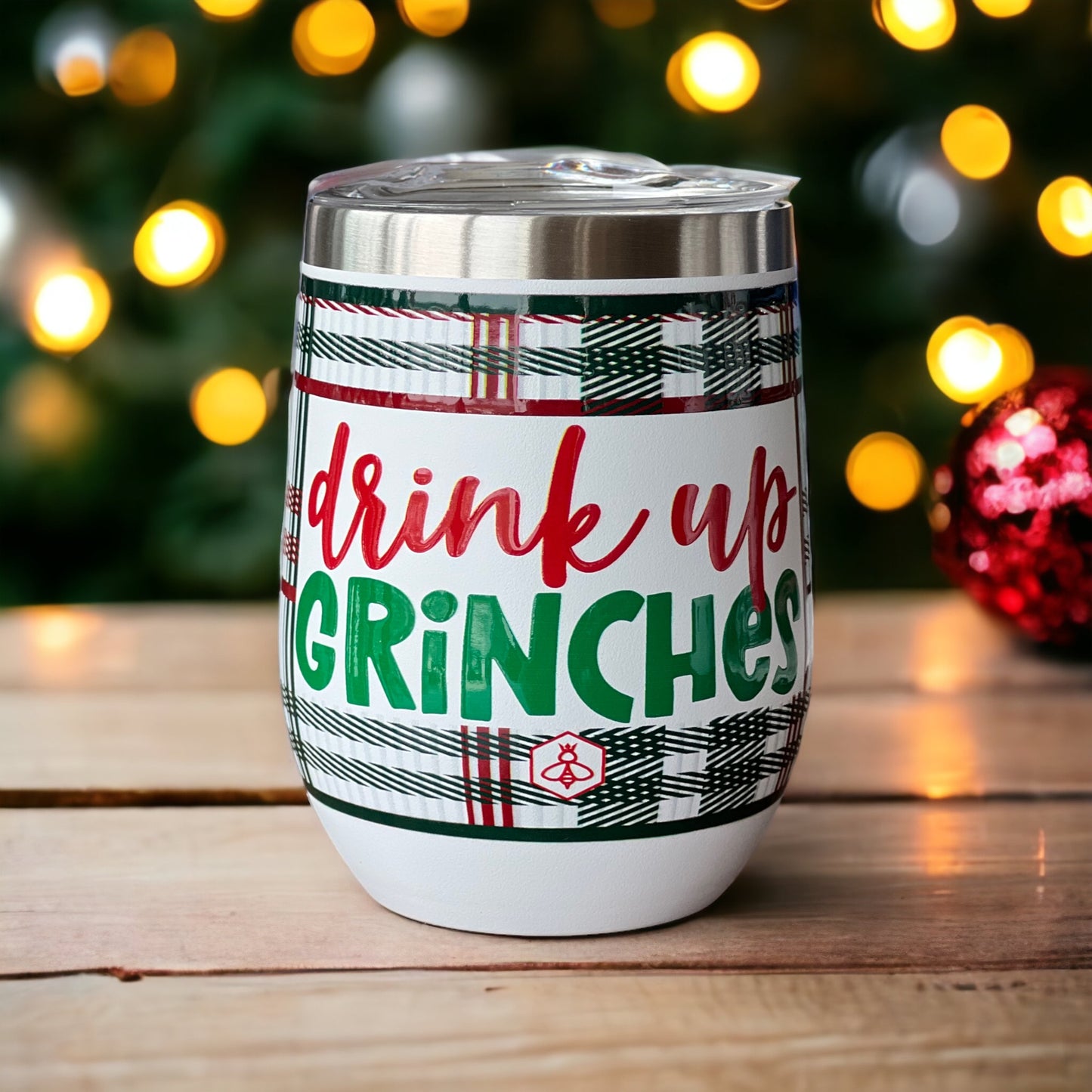 Drink Up Grinches Wine Tumbler