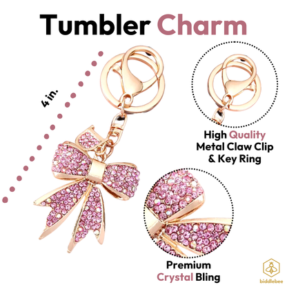 Pink Luxe Bow Charm