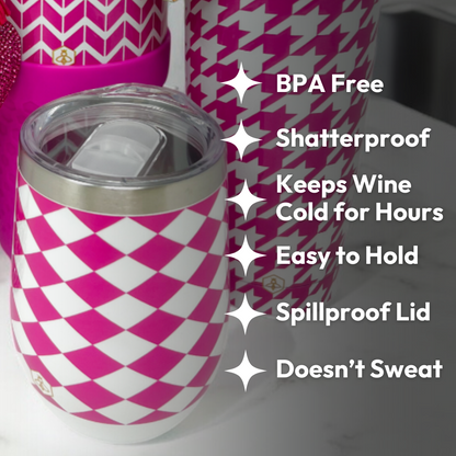 Hot Pink Paparazzi Wine Tumbler