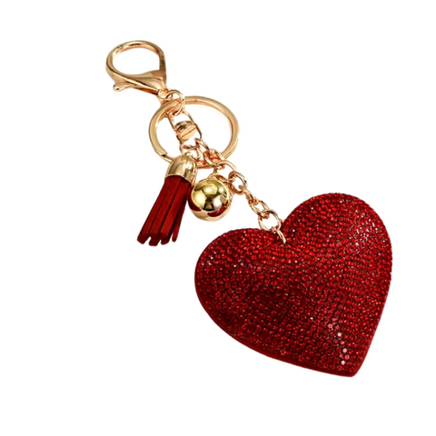 Red Bling Heart Charm