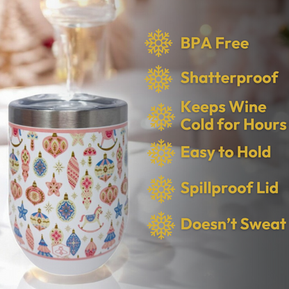 Opulent Ornaments 12oz Wine Tumbler