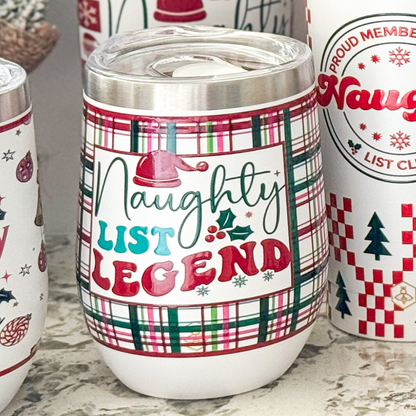 Naughty List Legend Wine Tumbler