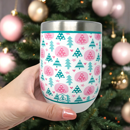 Sugar Plum Pines 12oz Wine Tumbler